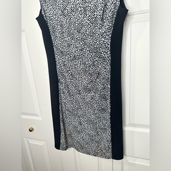 Ralph Lauren Women's Dress Black White Abstract Sleeveless‎ Stretch Fit  12 - Picture 3 of 8